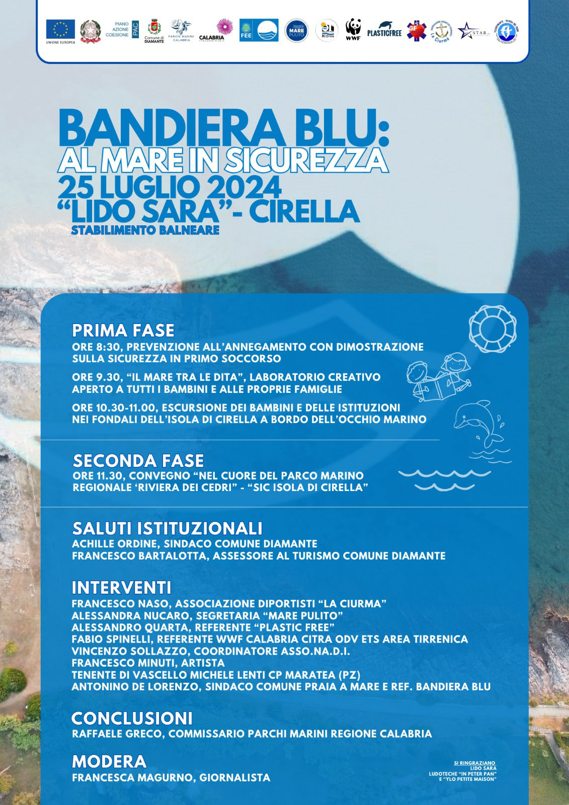 Bandiera Blu 25 luglio Diamante